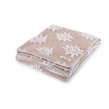 PLAID LANA COTTA STELLE ALPINE 70%WV 30%PL 1000 g/plaid, 145x200 cm