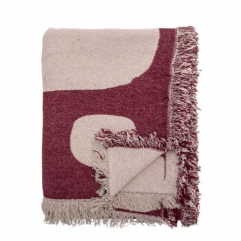 Olica Plaid, Rouge, Coton recyclé